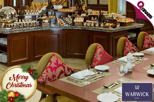 From QR30 Stay Merry & Festive with International Breakfast, Lunch or Dinner with a Christmas Theme OR an Italian Set Menu Dinner at Warwick Doha! (Up to QR180 Value)